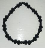 Black Crystals With Black Beads Stretchy Bracelet