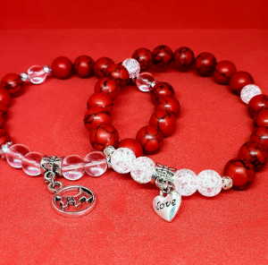 Red Turquoise Stretchy Bracelets