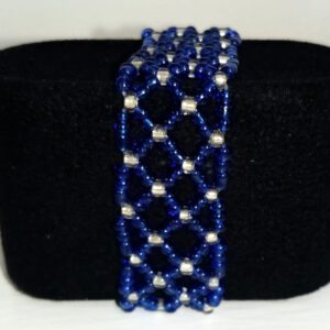 Dark Blue Beaded Stretchy Bracelet