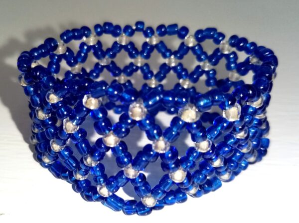Dark Blue Beaded Stretchy Bracelet