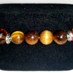White How lite and Moon Stone Stretchy Bracelet