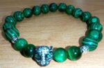 Green Malachite and Mixed Tiger Eye Stretchy Bracelet