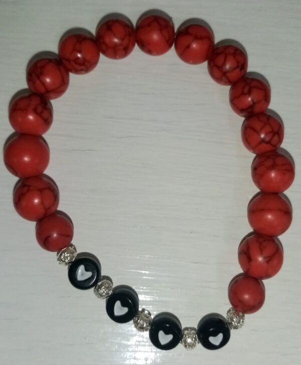 Red Turquoise Stretchy Bracelet