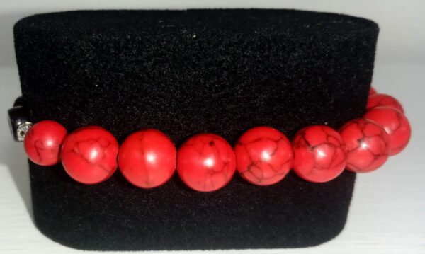 Red Turquoise Stretchy Bracelet