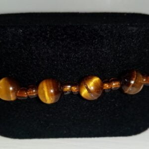 Moon Stone and Mixed Tiger Eye Stretchy Bracelet