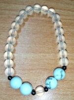White Frosted and How lite Stretchy Bracelet